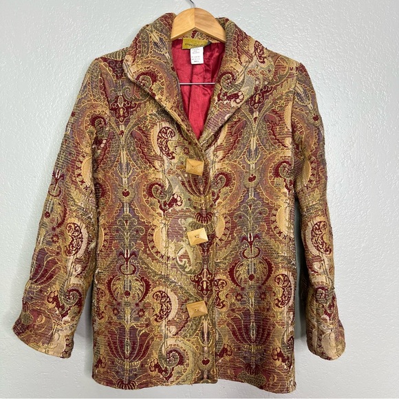 VTG Painted Pony Tapestry Jacket sz small - Picture 4 of 7